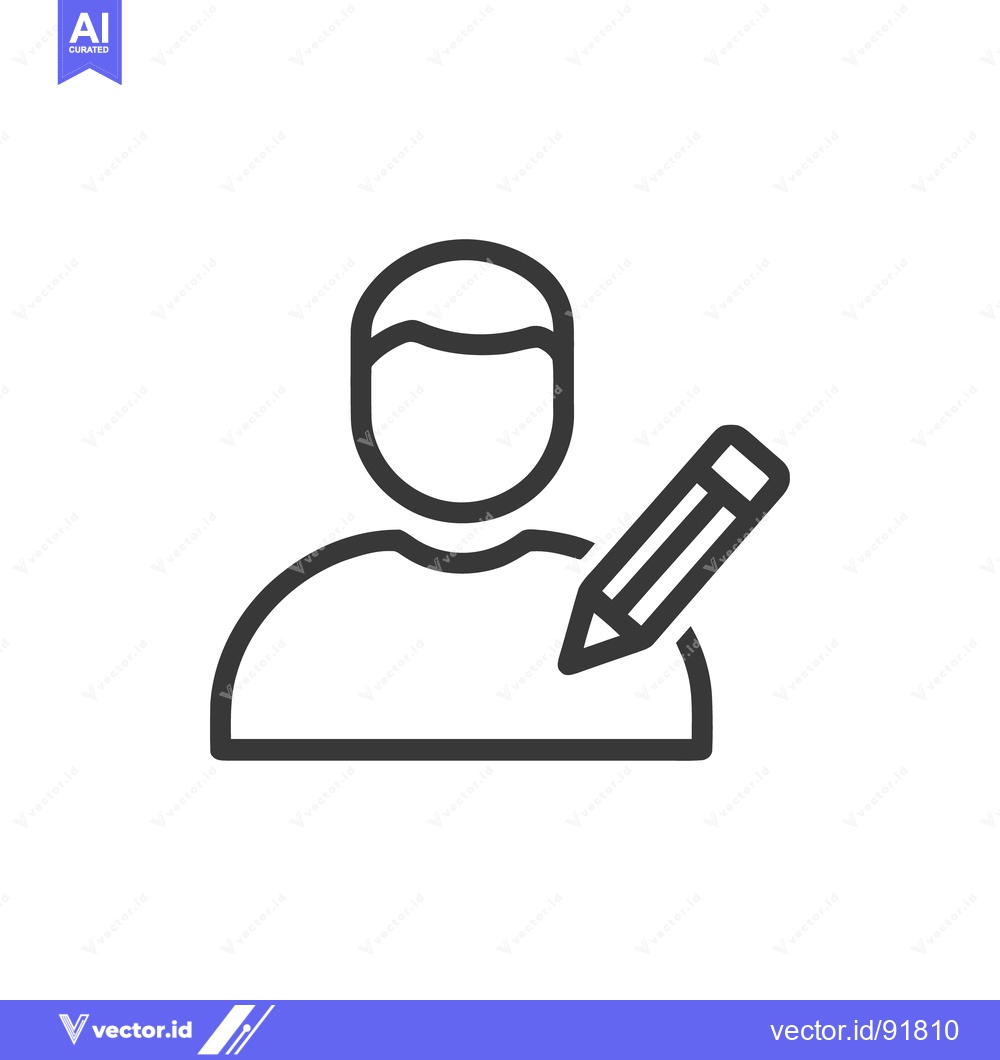 Premium Vector dari User Profile with Pencil Icon: Editable Account, Design Element