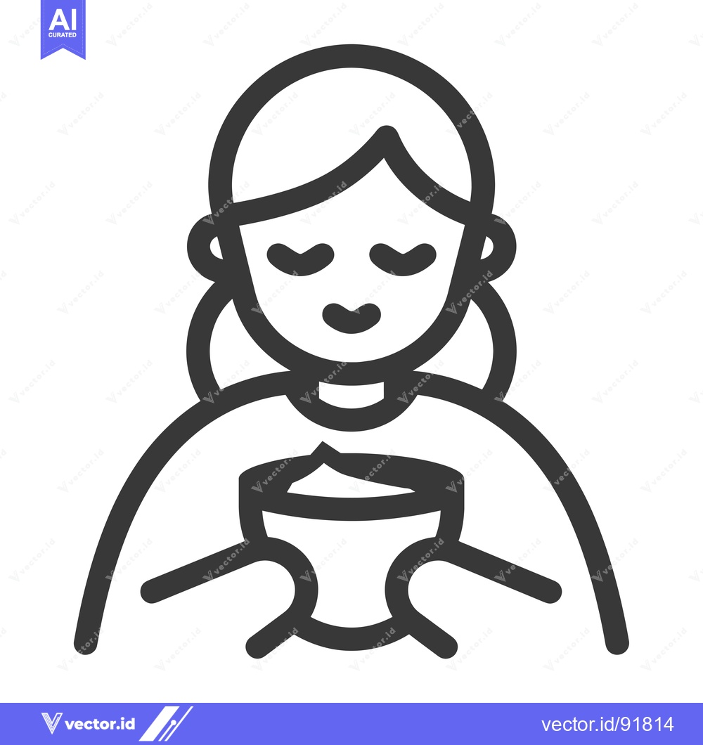 Premium Vector of Person holding a bowl of yogurt or cream