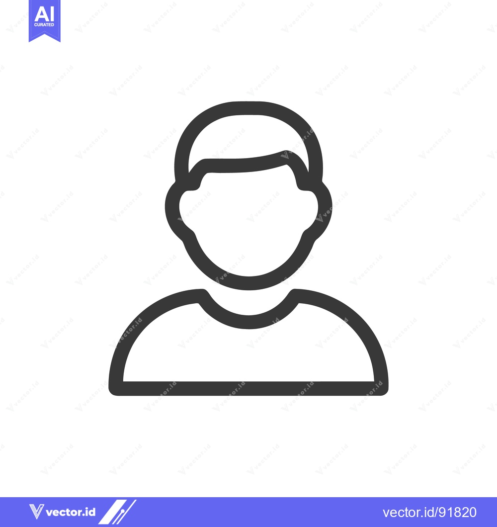 Premium Vector dari Minimalist Person Icon: Simple, Clean Design on White Background