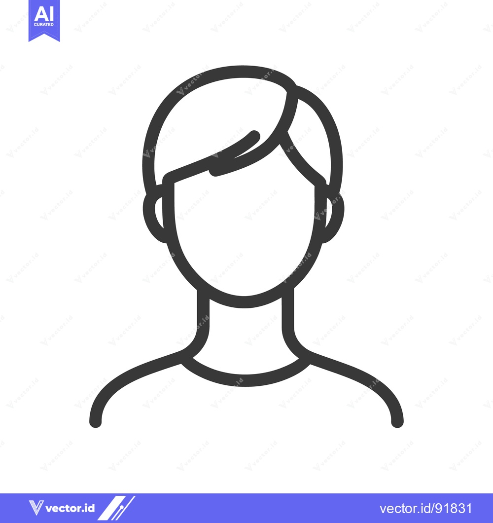 Premium Vector of A simple black and white line drawing of a person