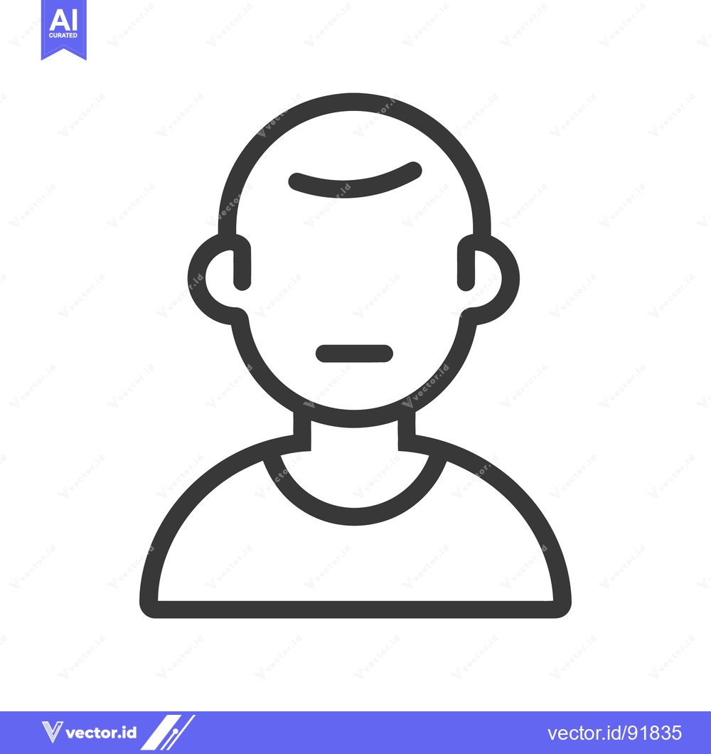 Premium Vector dari A simple black and white icon representing a human person