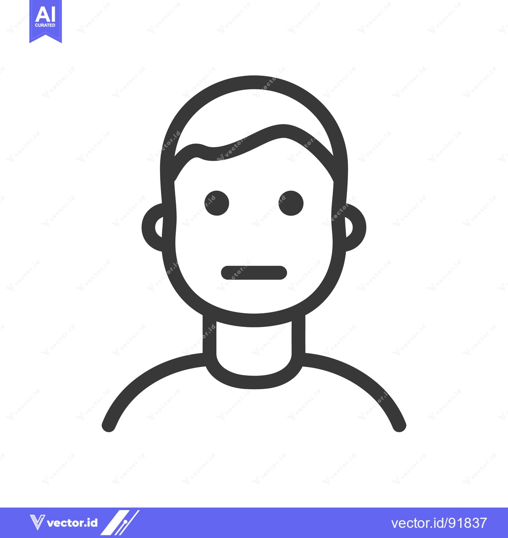 Premium Vector dari Simple graphic illustration depicting a human head and torso