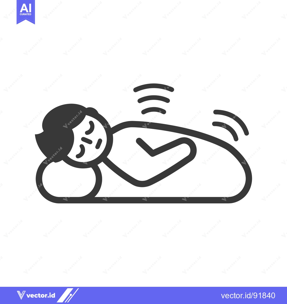 Premium Vector of Person Lying on Back with Waves Emitting from Body