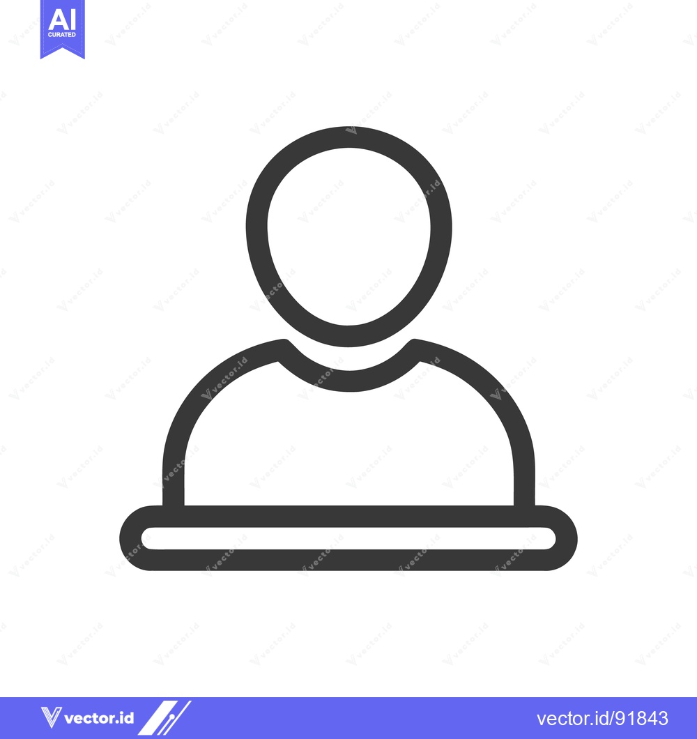 Premium Vector of Minimalist User Icon: Simple Profile Symbol on White Background