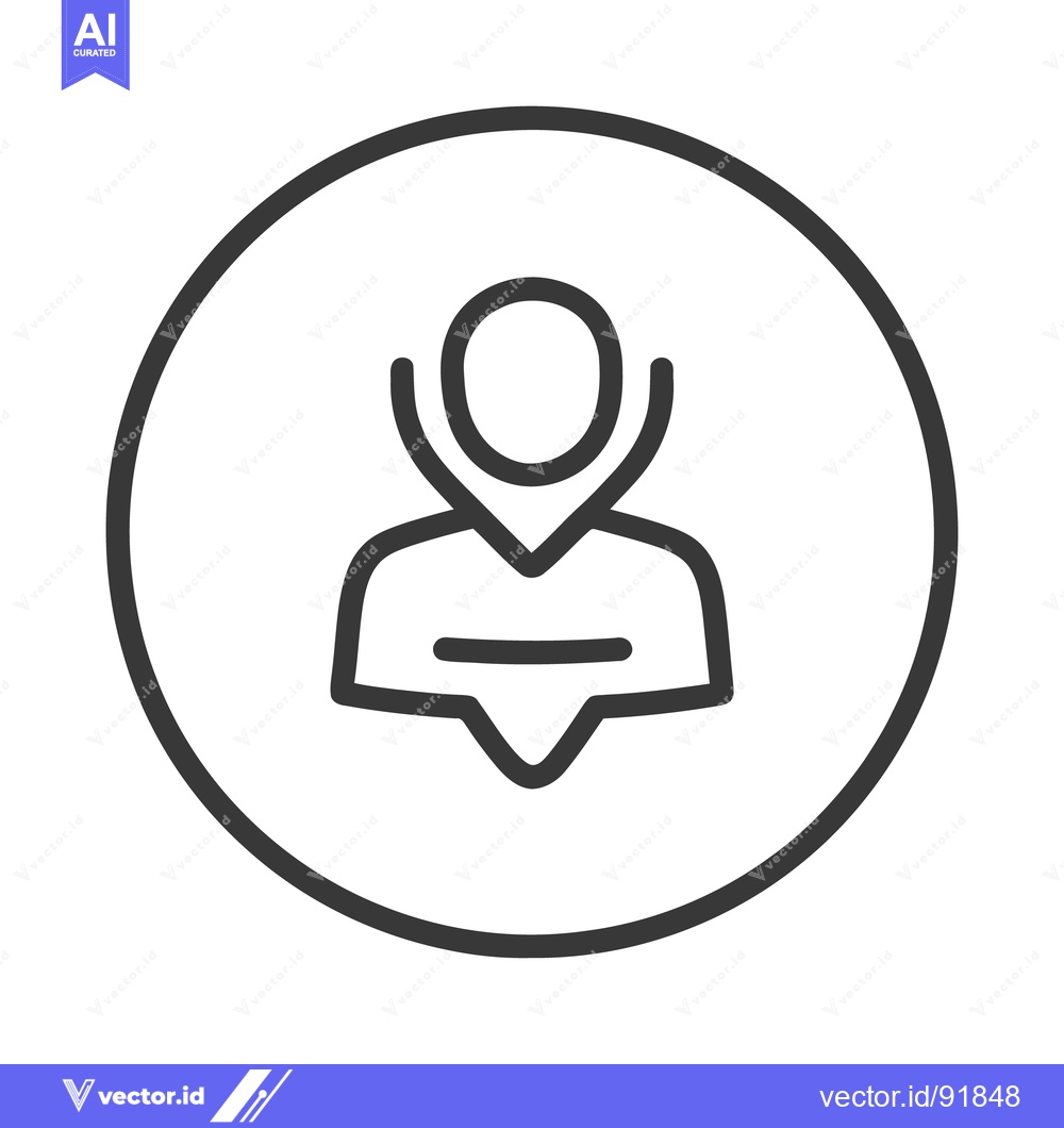 Premium Vector dari Minimalist User Icon: Profile Symbol in Circular Frame, Modern Design