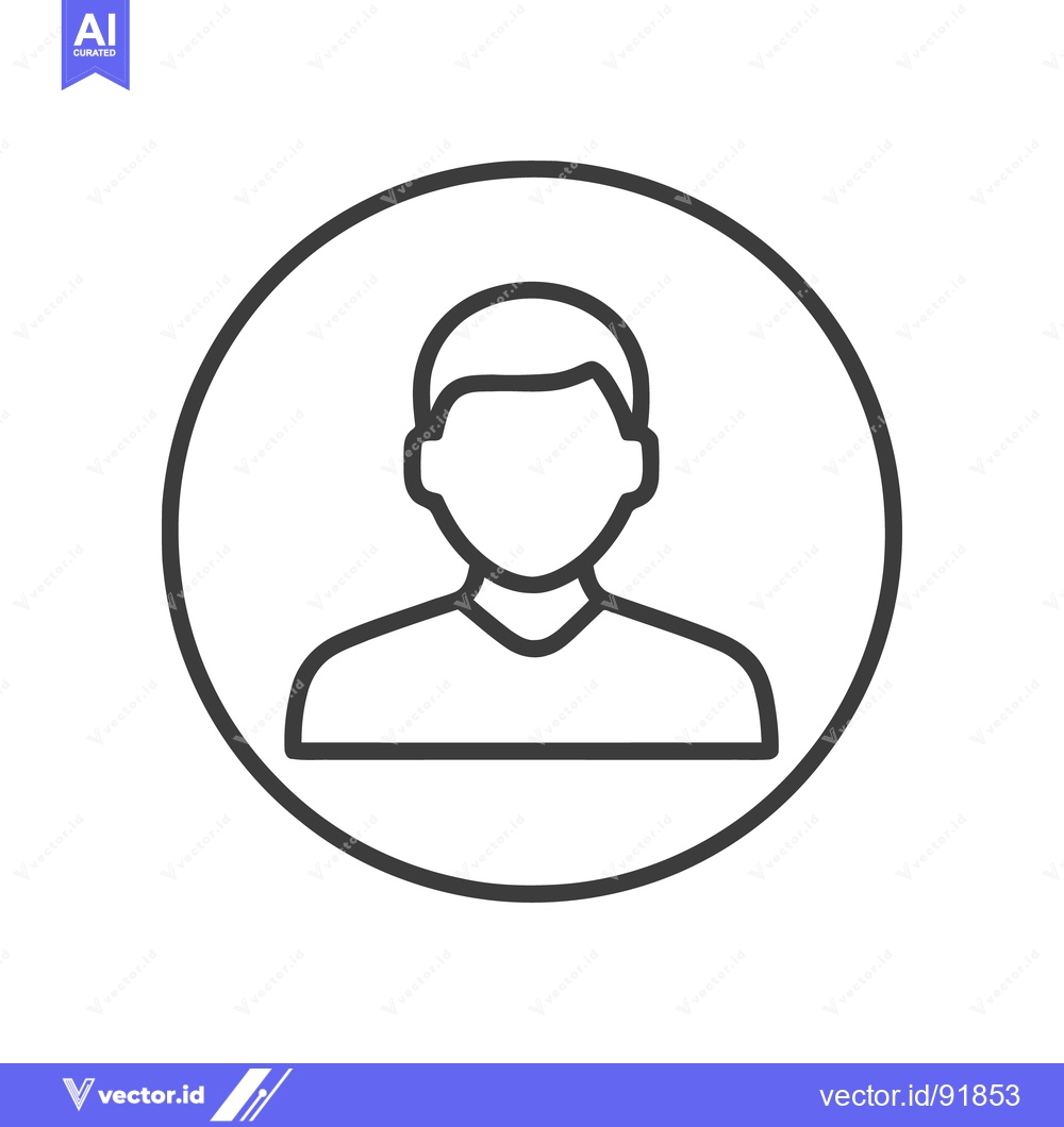 Premium Vector of Minimalist Profile Icon: Faceless Person in Circle, Clean Design