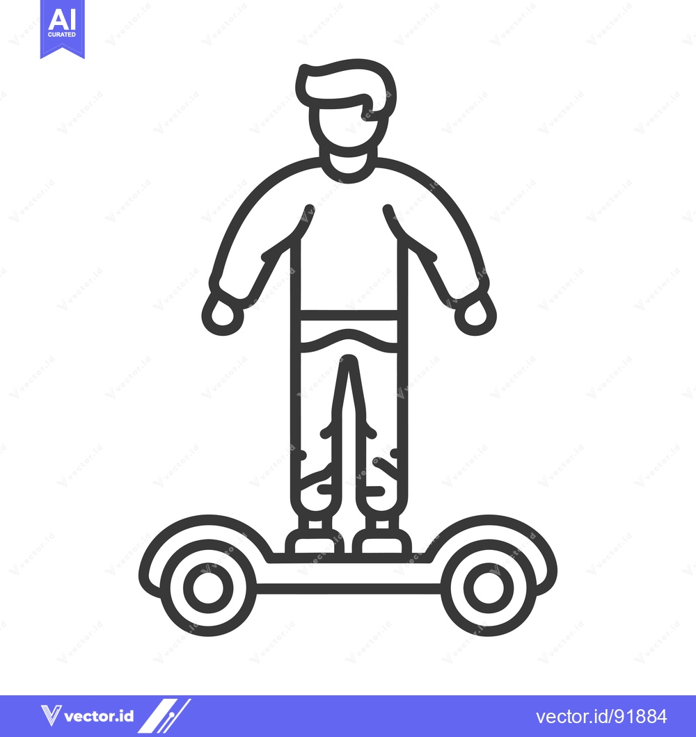 Premium Vector of Person riding a hoverboard or self-balancing scooter