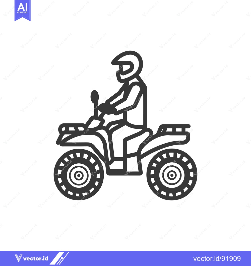 Premium Vector of Person Riding a Quad Bike