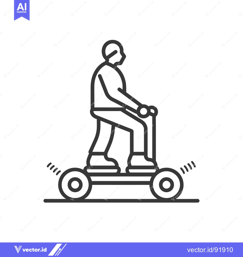 Premium Vector dari Person Riding a Self-Balancing Electric Scooter