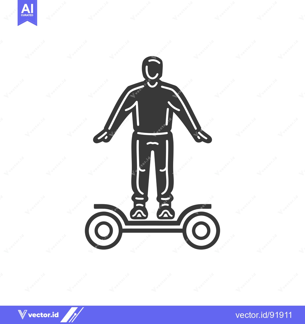 Premium Vector dari Person Riding a Self-Balancing Electric Scooter