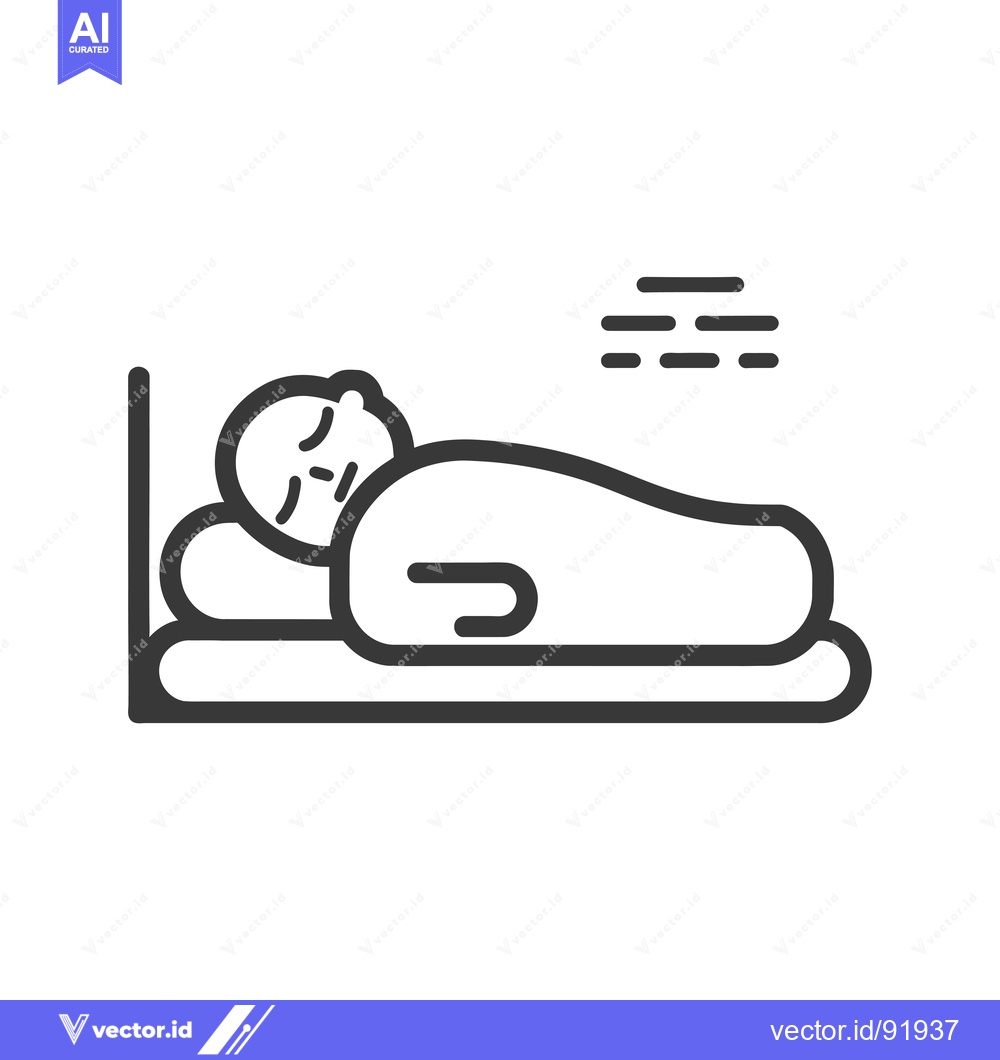 Premium Vector of Person Sleeping in Bed with Blanket