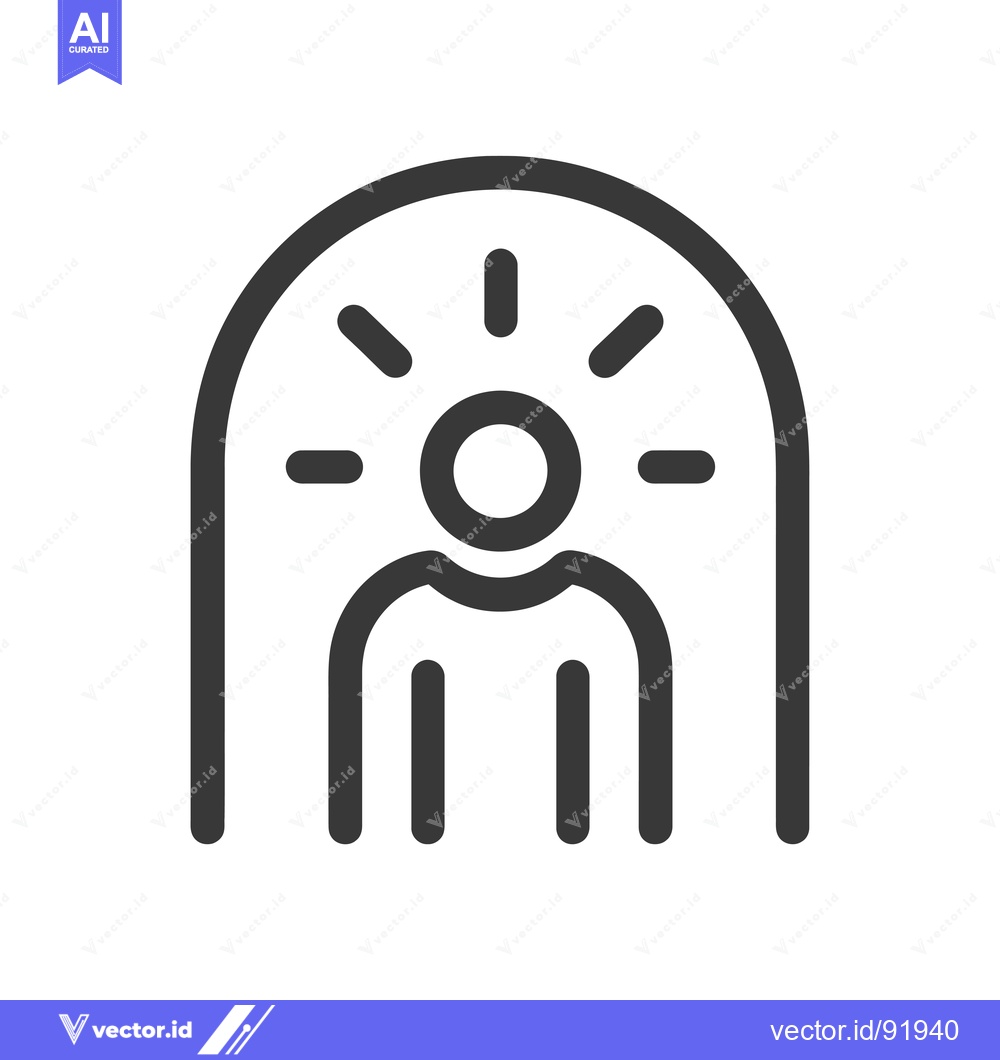 Premium Vector dari Person Standing in an Archway with a Bright Light Above Their Head