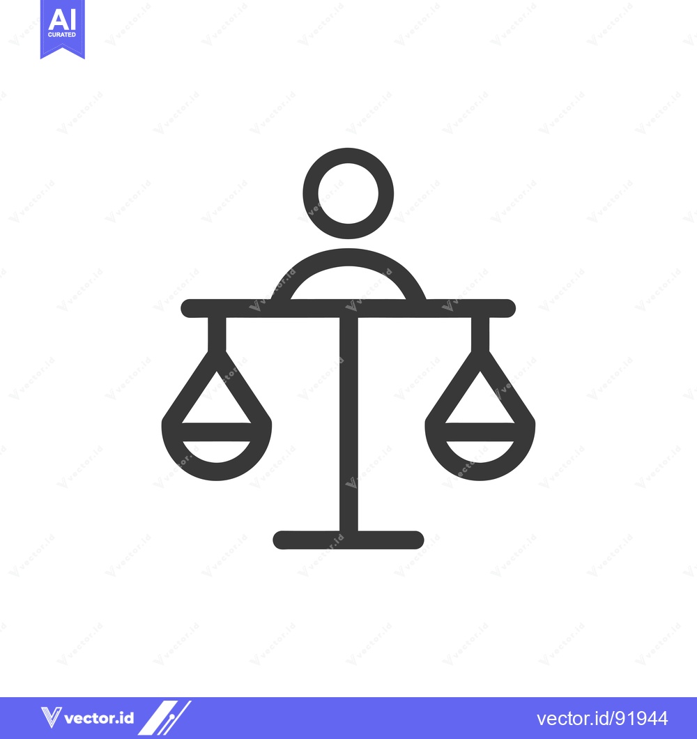 Premium Vector dari Person Standing on a Scale with Balanced Weights