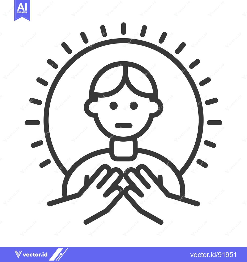 Premium Vector dari Person Surrounded by Light with Hands in Front