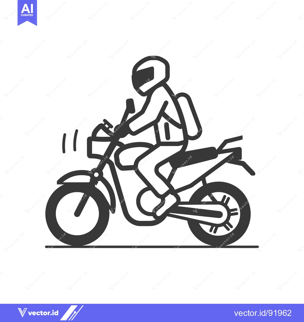 Premium Vector dari Person Wearing Helmet Riding a Motorcycle