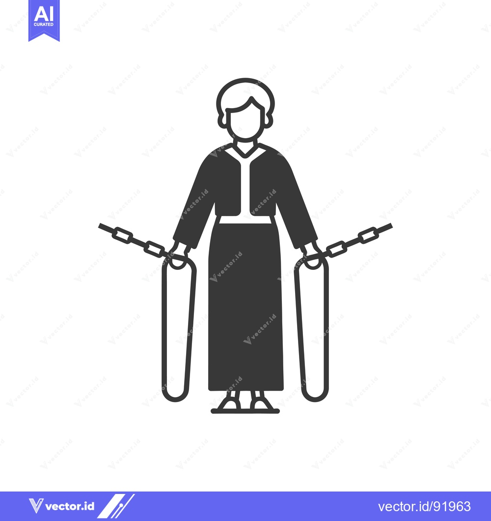 Premium Vector of Person Wearing Traditional Clothing Holding Chains