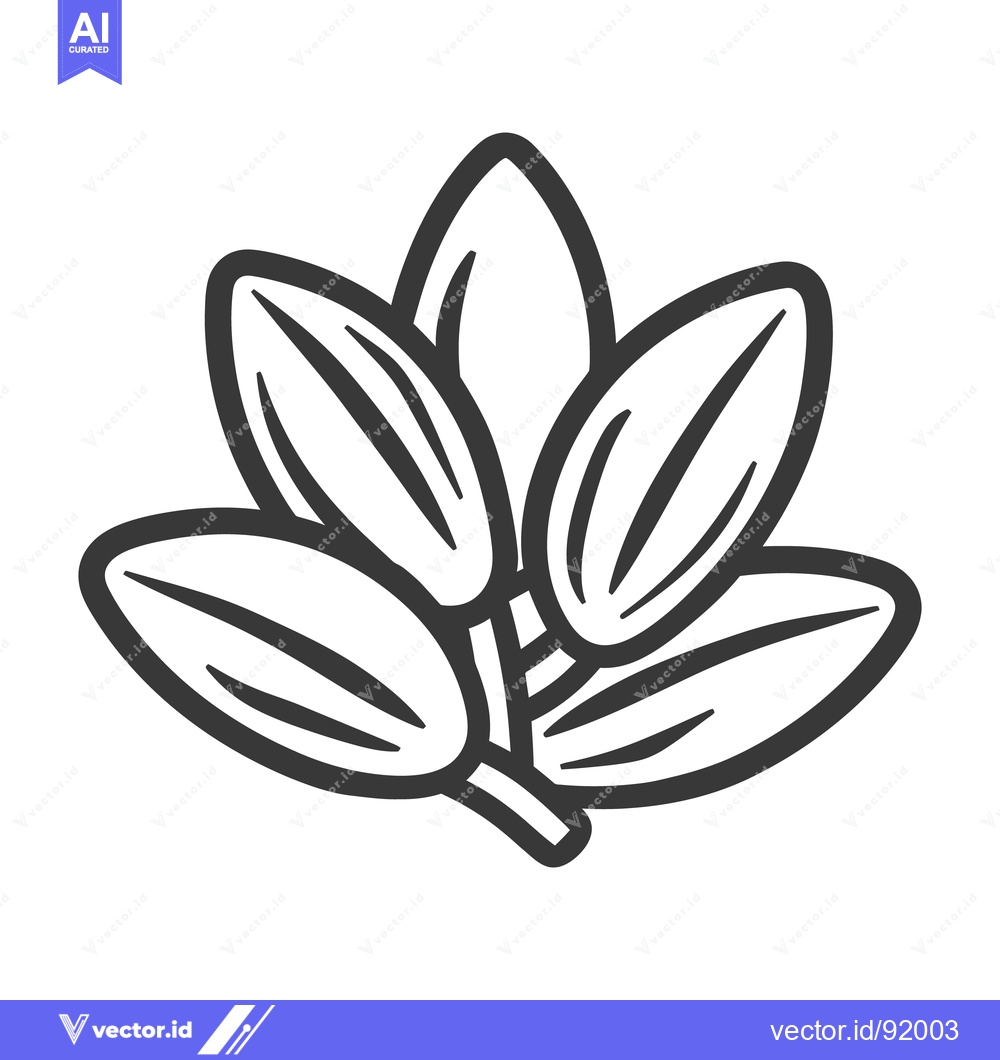 Premium Vector of A simple illustration depicting a cluster of stylized leaves
