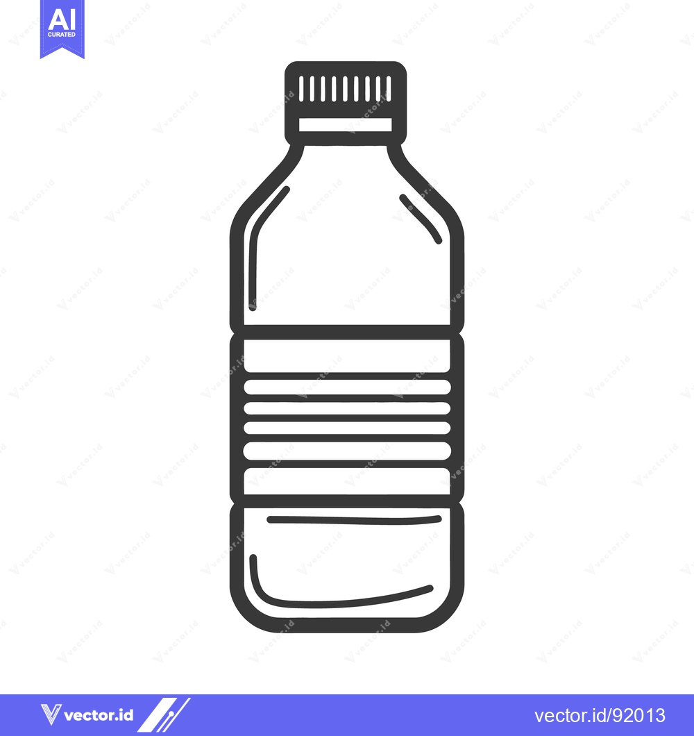 Premium Vector of A monochrome illustration of a plastic water container