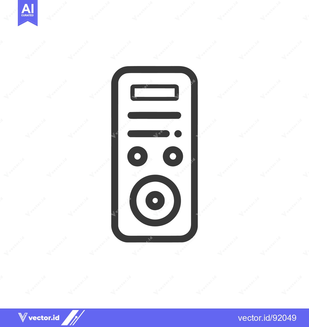 Premium Vector dari Minimalist Speaker Icon: Clean Line Art Audio Device