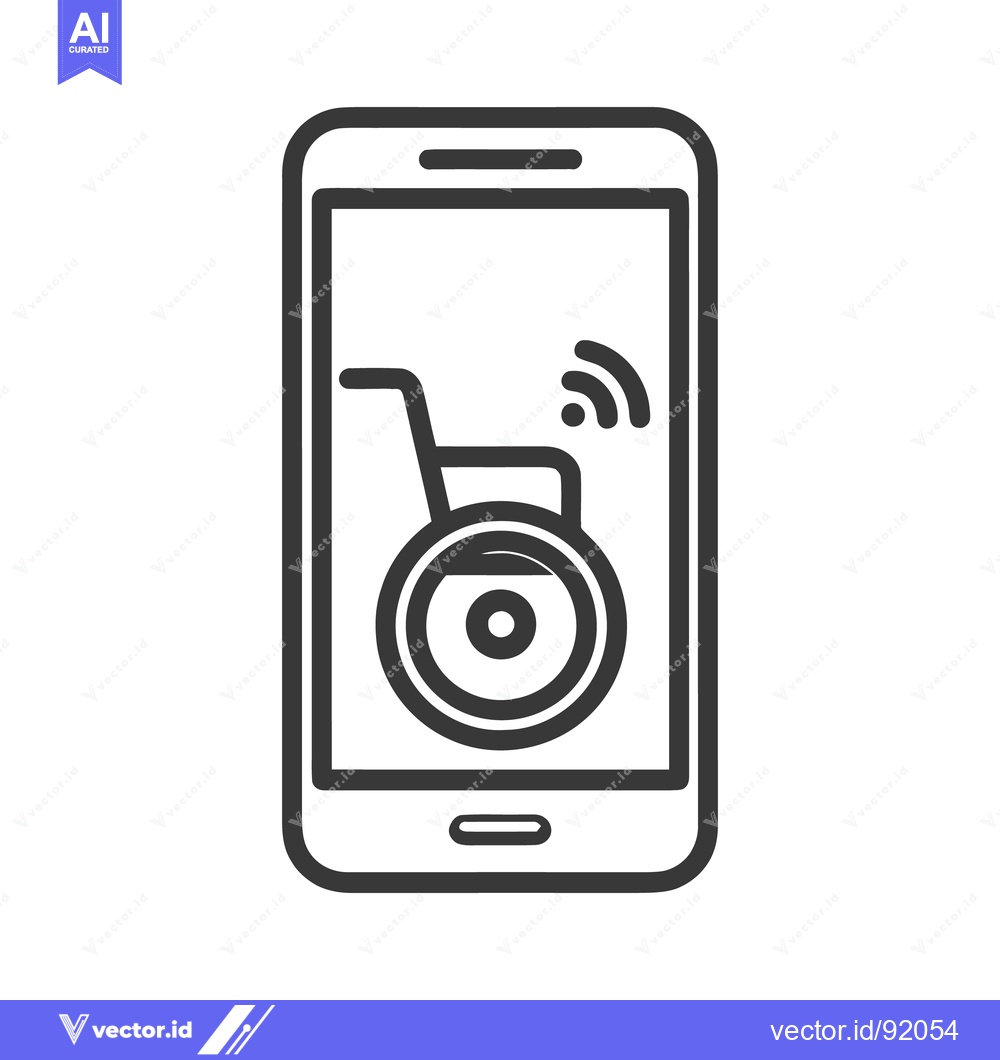 Premium Vector of Smart Wheelchair App: Digital Accessibility and Mobility Technology Ic