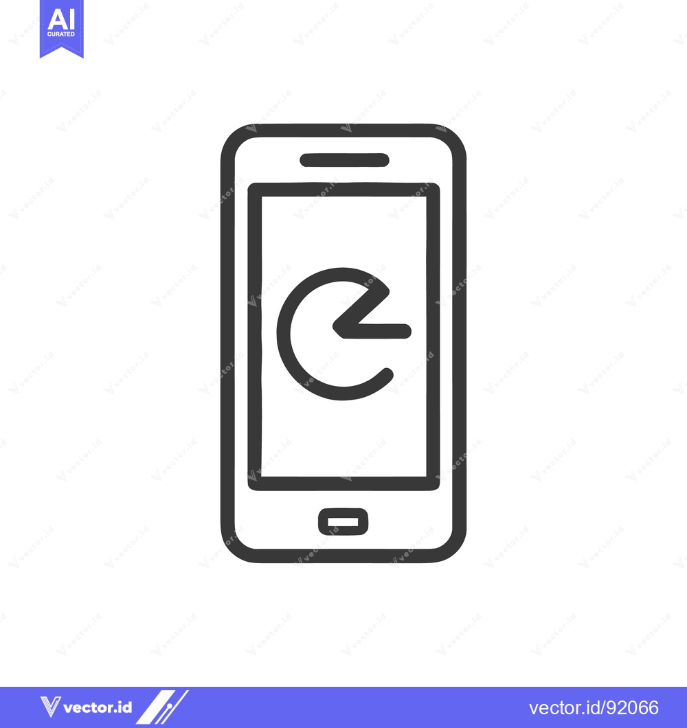 Premium Vector dari Smartphone with Pie Chart Icon: Financial Data Visualization on Mobile