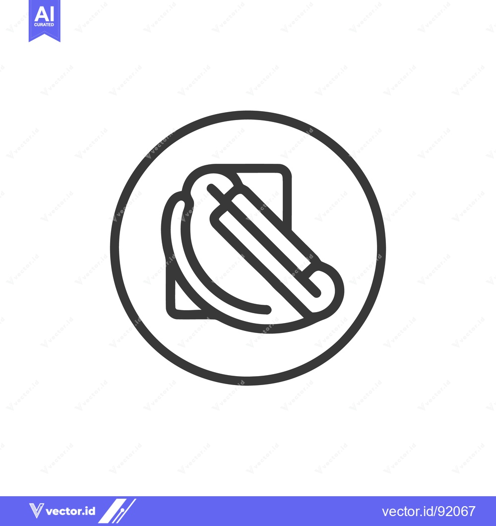 Premium Vector of Minimalist Bow Icon in Circle, Archery Sport Symbol