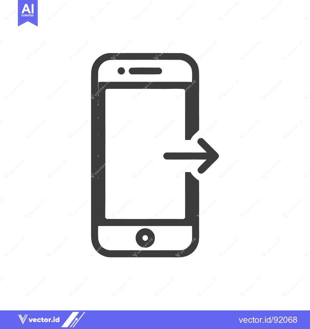 Premium Vector dari Smartphone Data Transfer Icon: Simple, Modern Design with Arrow