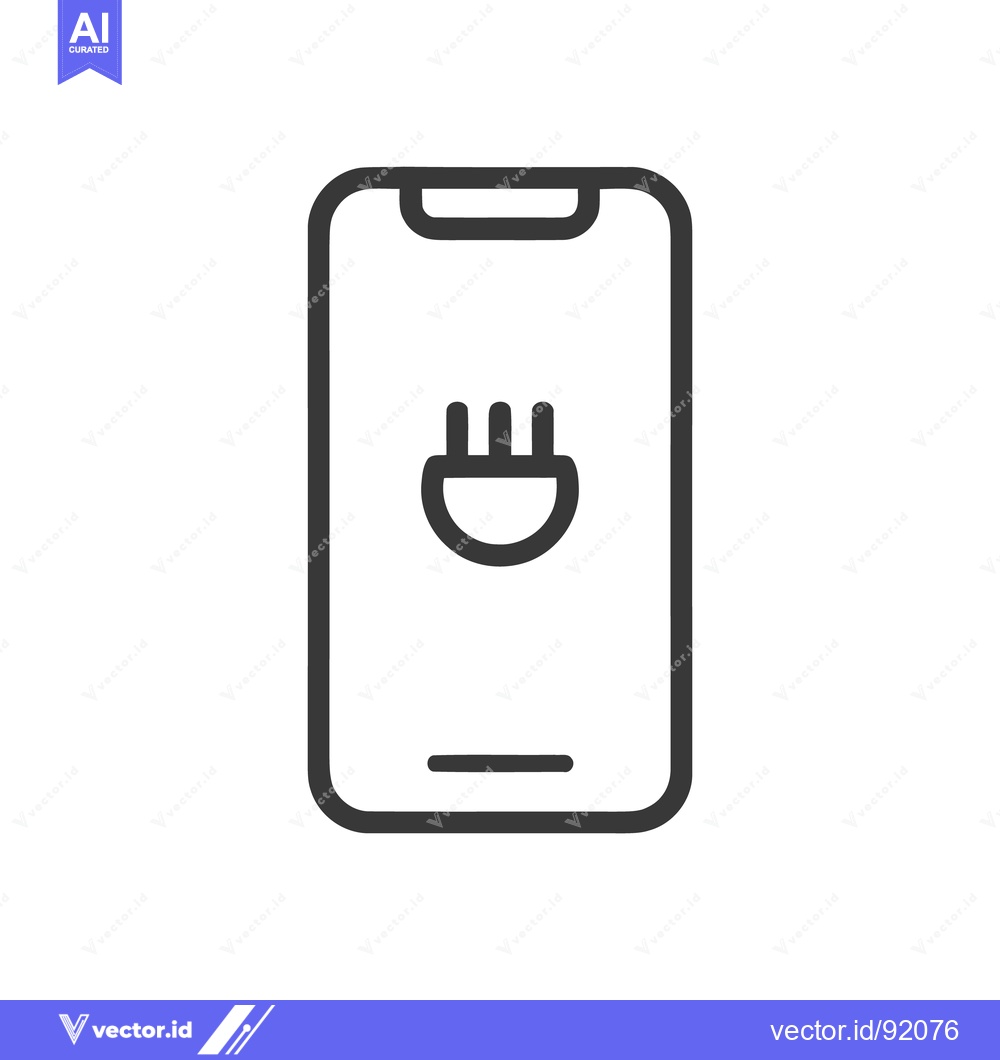 Premium Vector dari Smartphone with Plug Icon: Charging Symbol on Mobile Device Screen