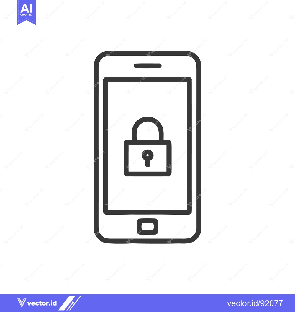 Premium Vector dari Secure Mobile: Smartphone with Padlock Icon for Data Protection