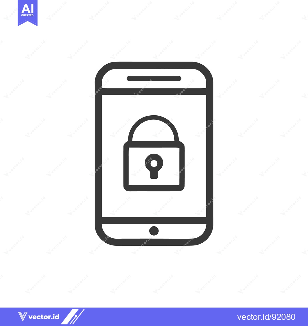 Premium Vector dari Secure Mobile: Smartphone with Padlock Icon for Data Protection
