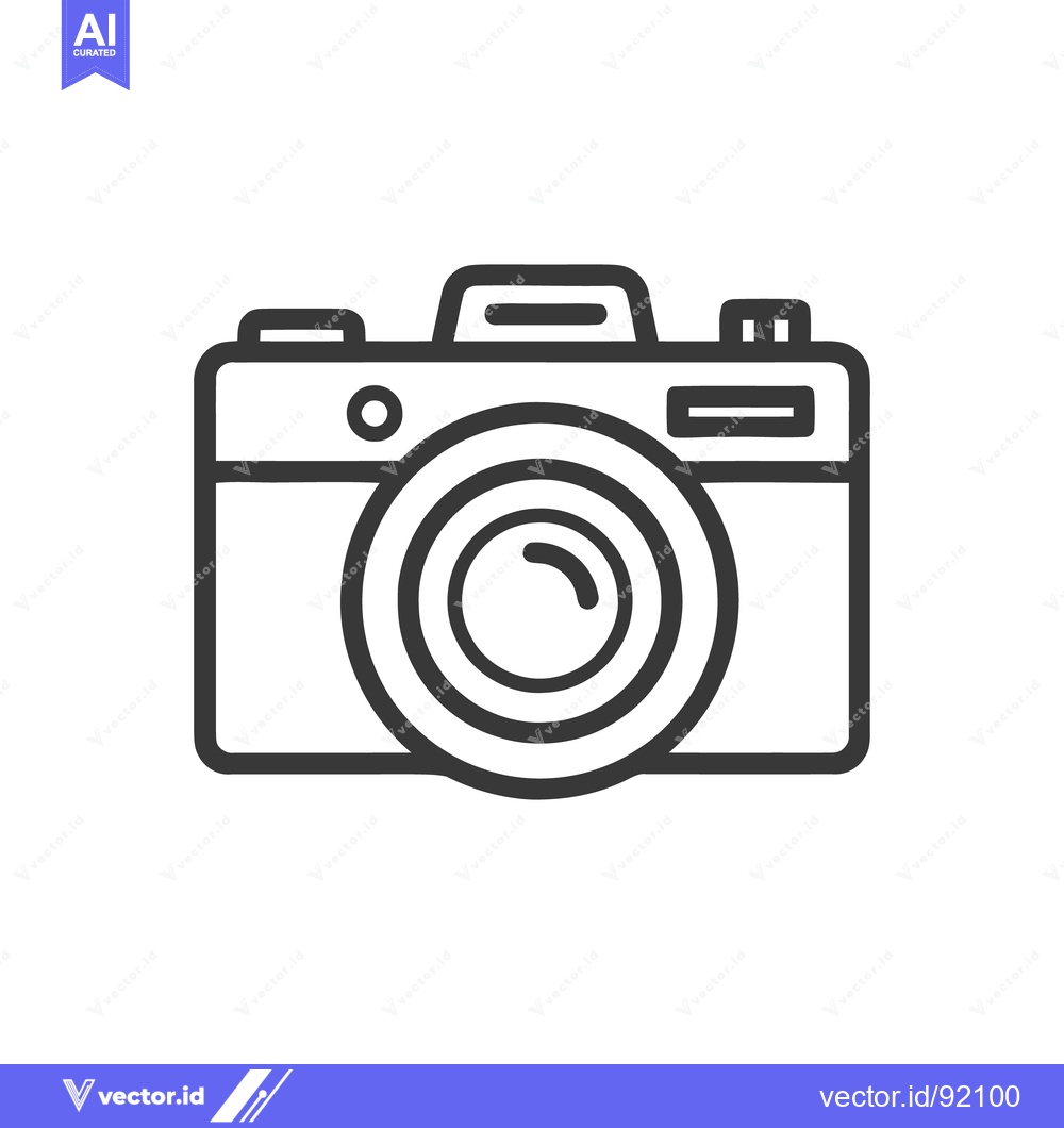 Premium Vector of Minimalist Camera Icon: Sleek Design for Photography and Visual Commun