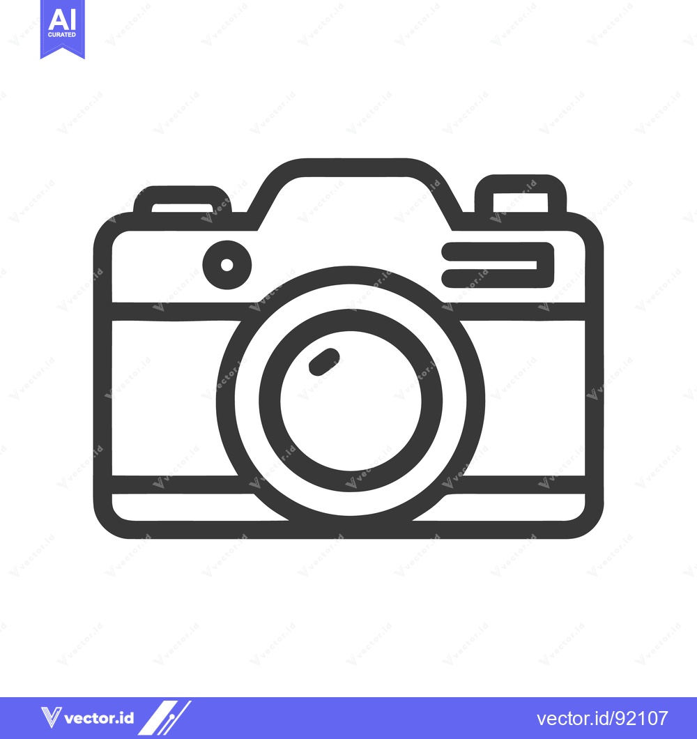 Premium Vector dari Minimalist Camera Icon: Sleek Design for Photography Concepts