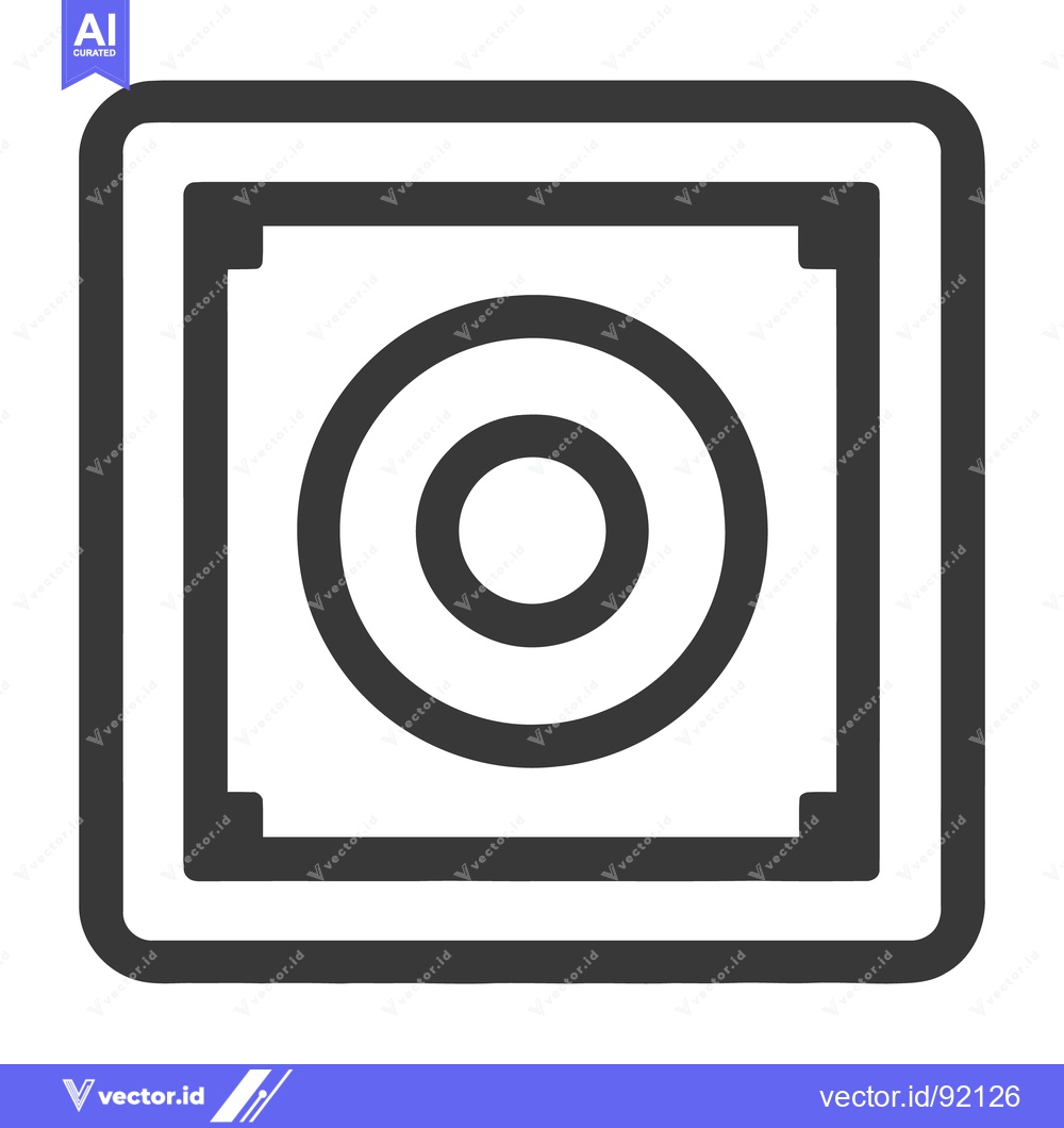 Premium Vector dari Concentric Circles and Squares: Minimalist Graphic Design in Gray