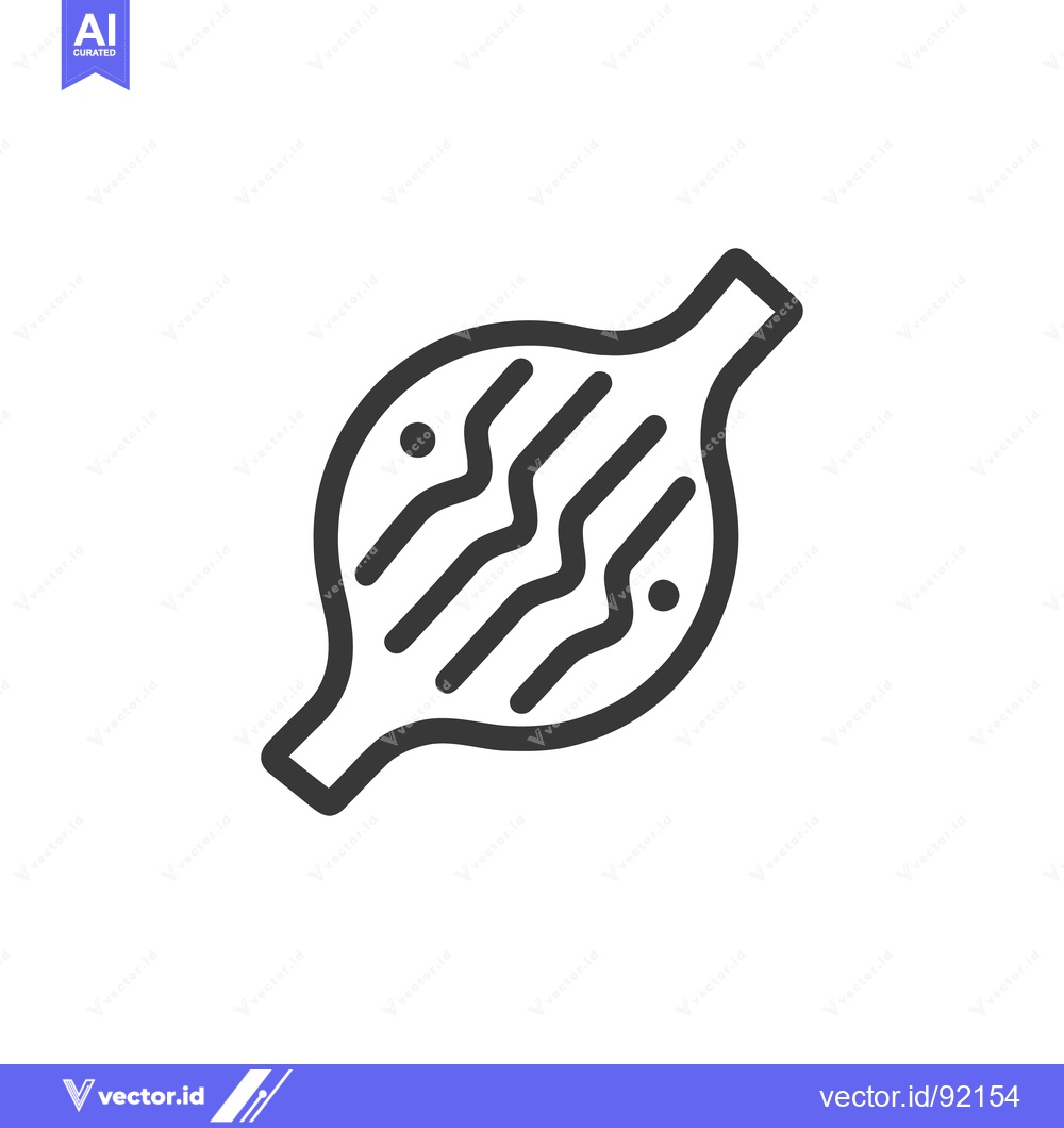 Premium Vector of Stylized Muscle Icon: Anatomical Illustration with Tendons and Fiber D