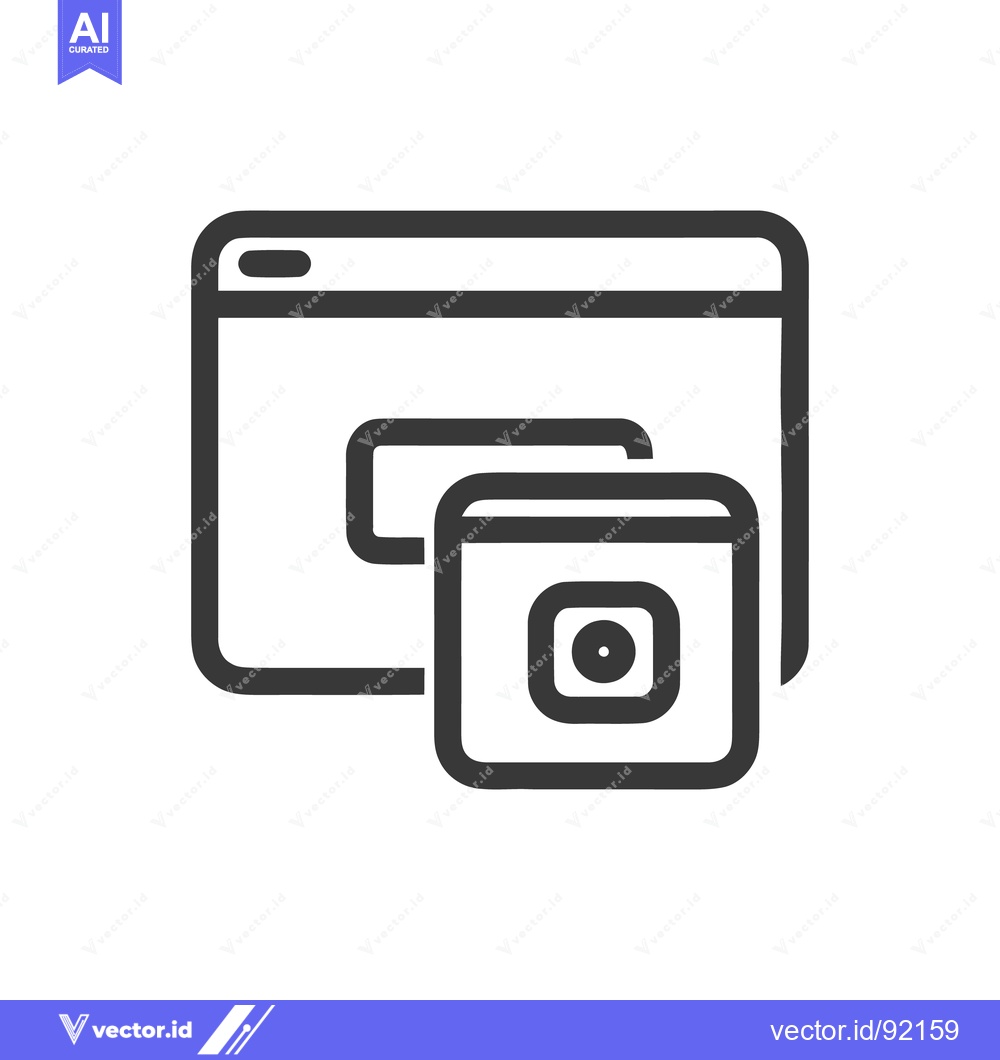 Premium Vector dari Website and App Icon: Seamless Integration and Digital Presence