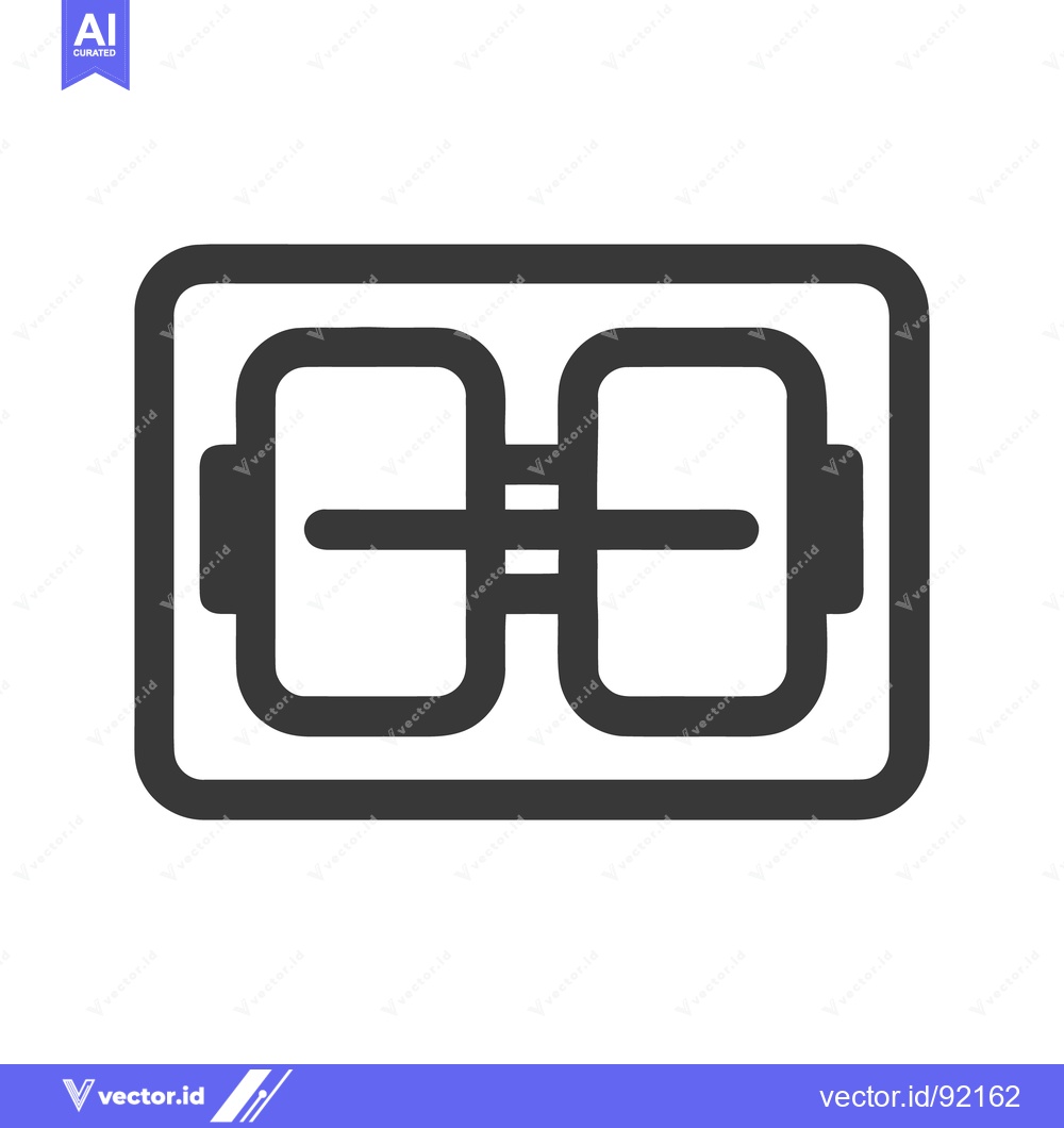 Premium Vector dari Minimalist Flip Clock Icon: Retro Style, Rounded Edges, Dark Gray Desi