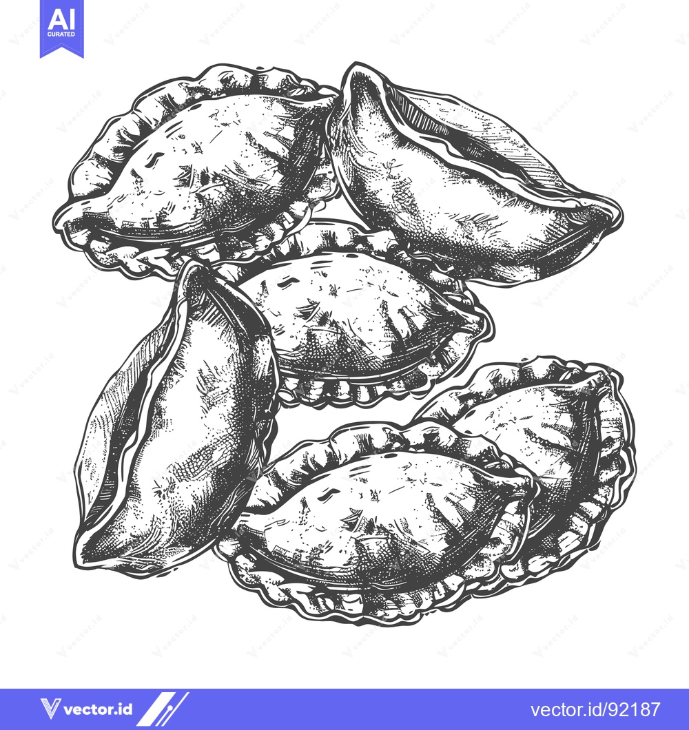 Premium Vector of Artistic rendering of several savory and filled food items