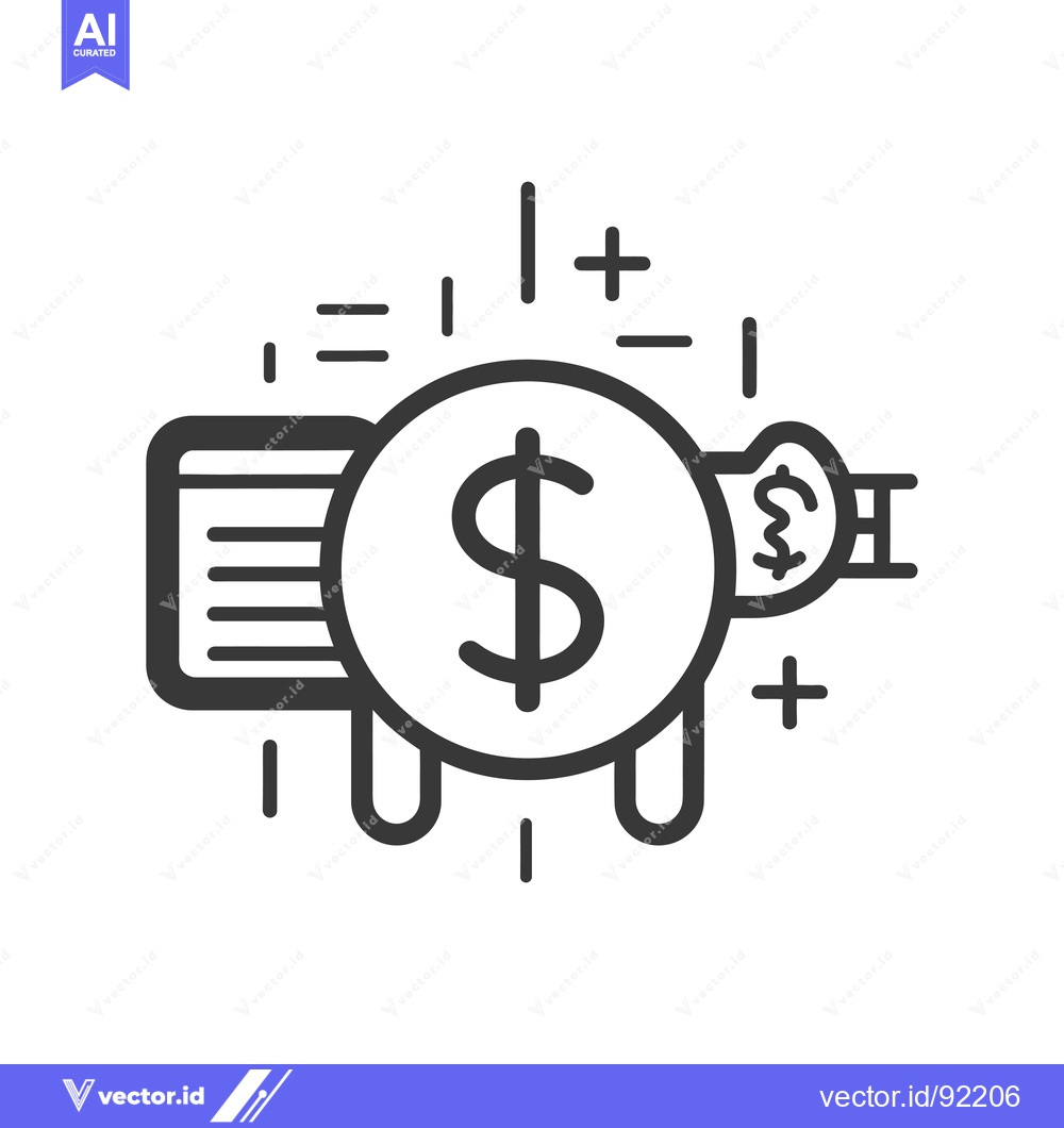 Premium Vector dari Piggy Bank with Dollar Sign and Coin