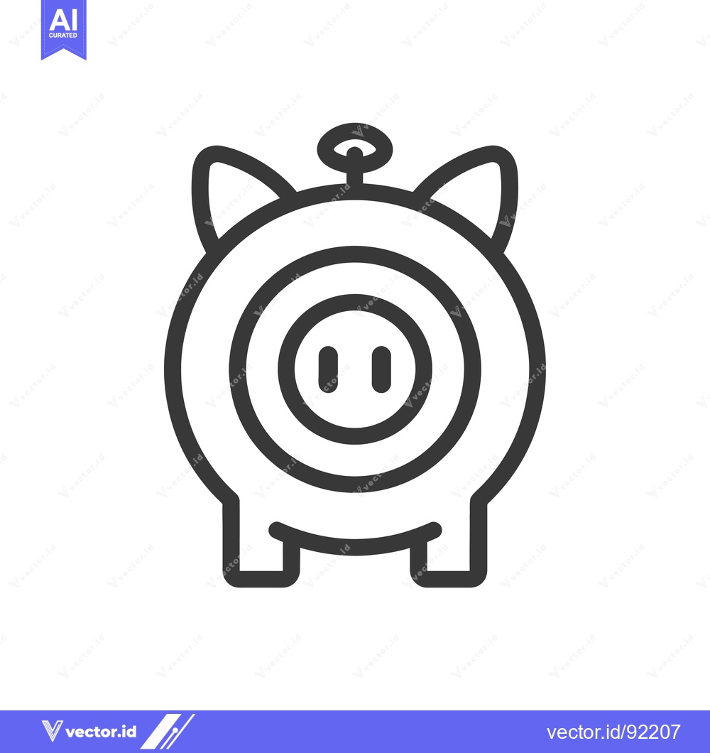 Premium Vector of Piggy Bank with Electrical Outlet and Antenna
