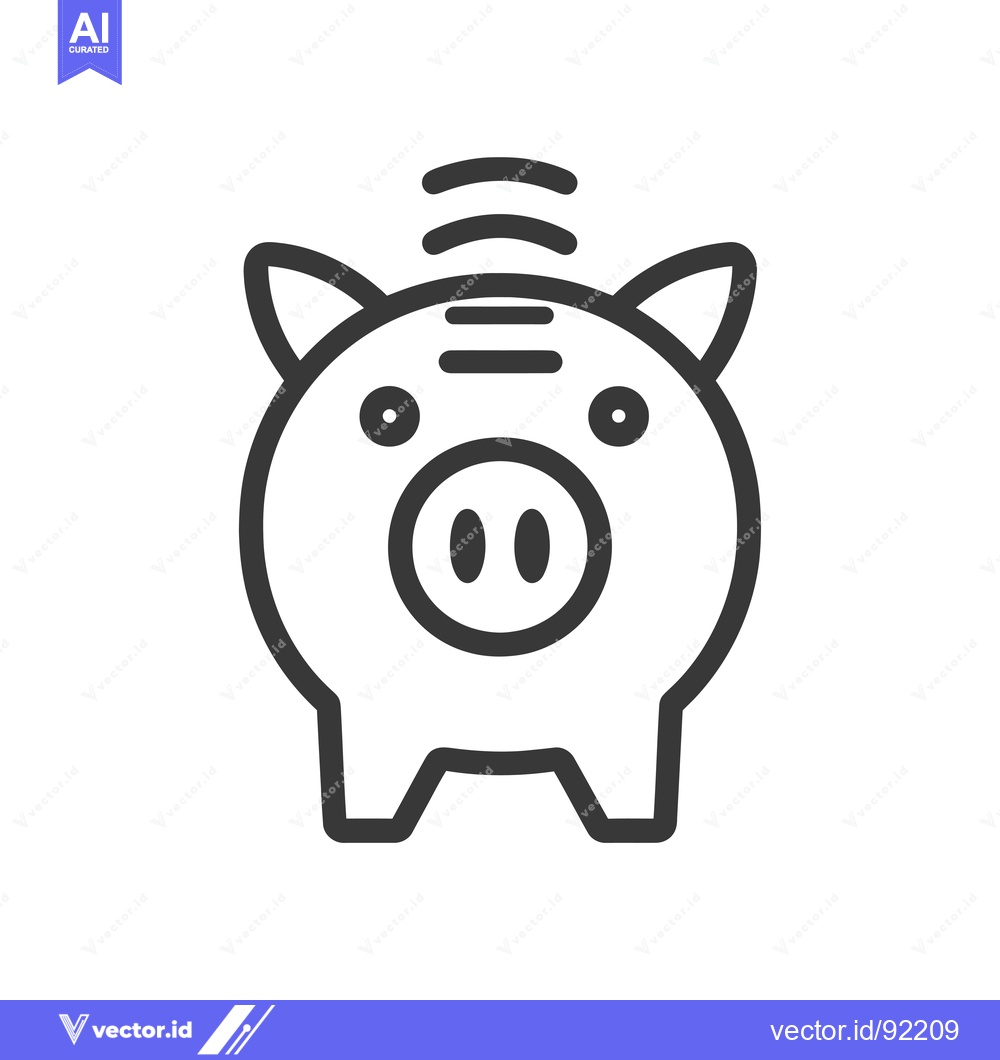 Premium Vector dari Piggy Bank with Wireless Signal Icon