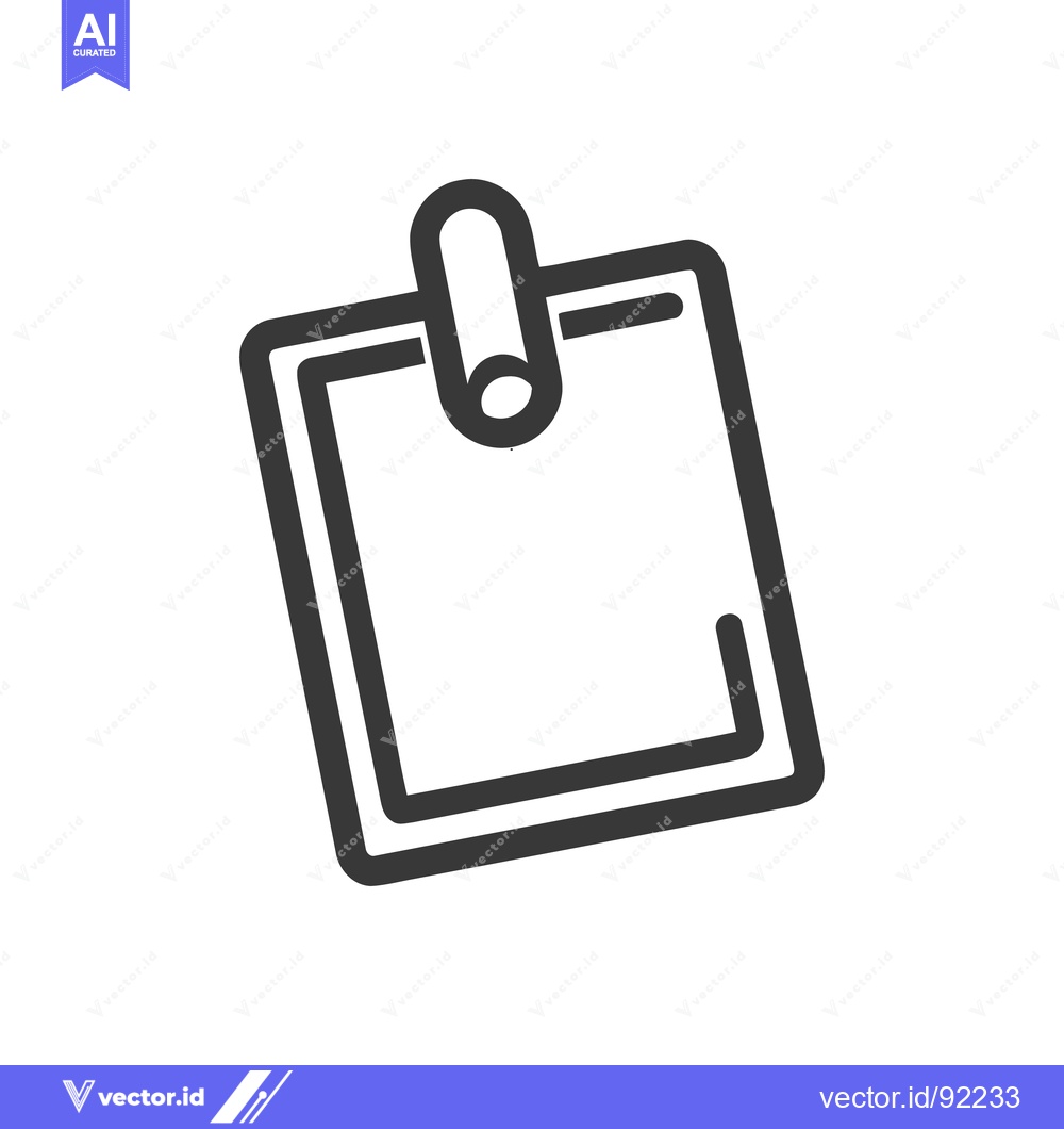 Premium Vector of Minimalist Clipboard Icon: Clean Design for Organization and Efficienc
