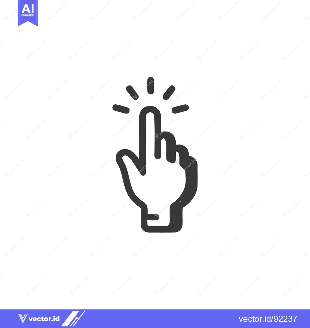 Premium Vector of Clicking Hand Icon: Finger Pointing, Touchscreen Gesture, Digital Inte