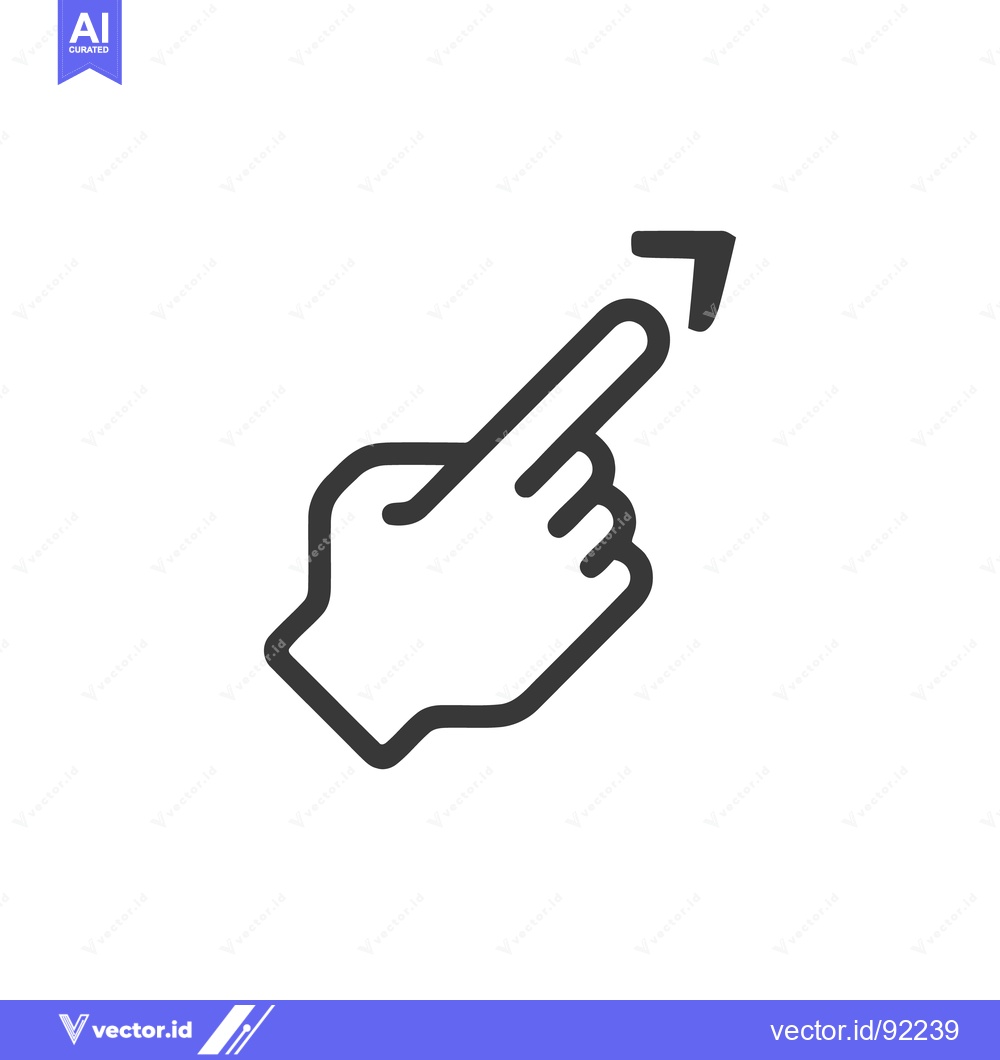 Premium Vector dari Finger Swipe Up Icon: Minimalist Design for Touchscreen Interaction