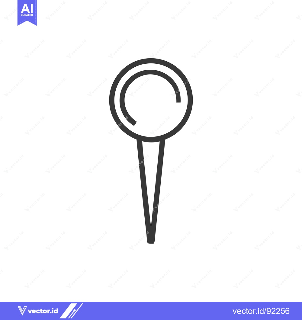 Premium Vector of Minimalist Map Pin Icon: Sleek, Modern Design on White Background