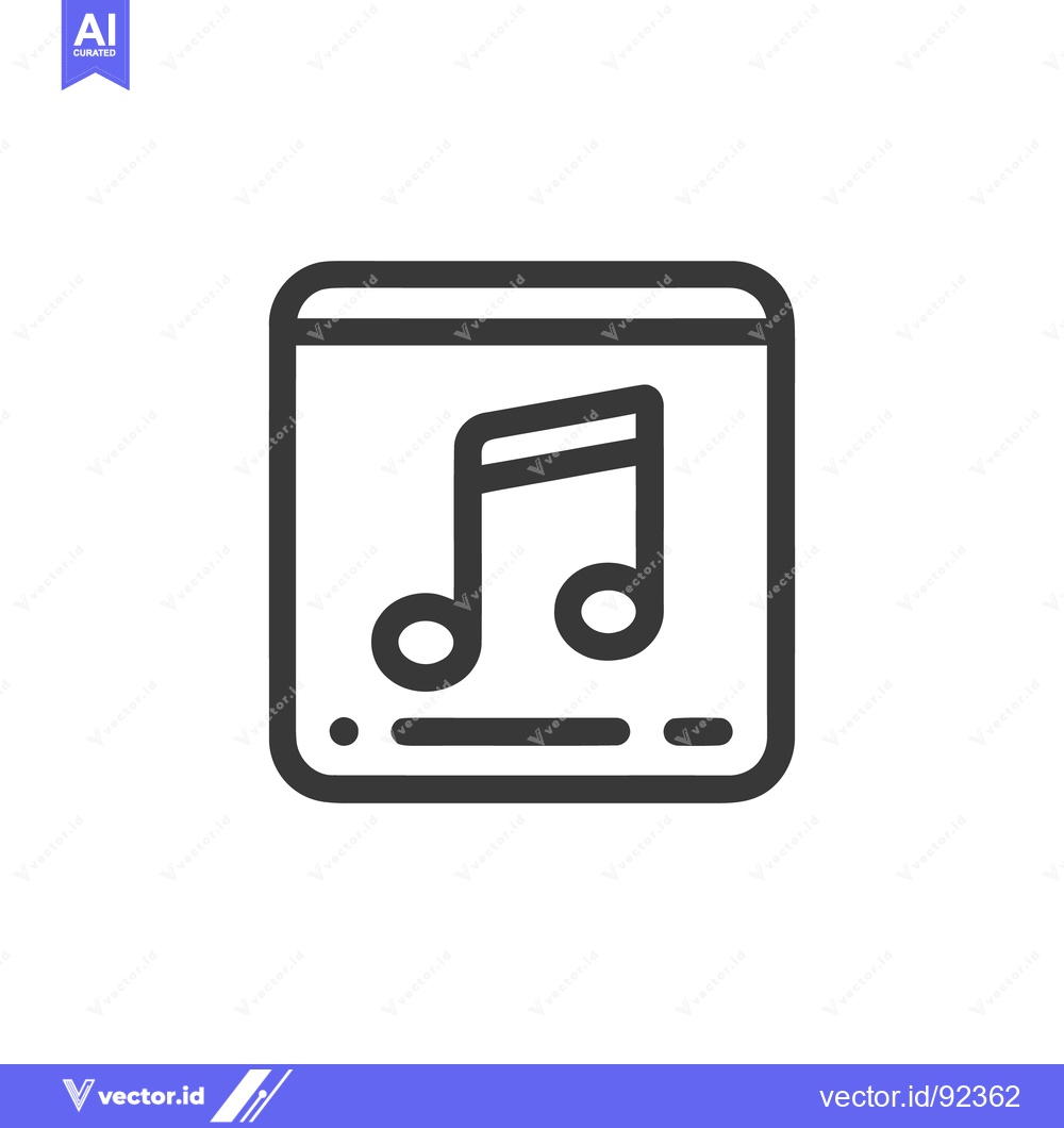 Premium Vector of Minimalist Music App Icon: Dark Gray Note on White Background