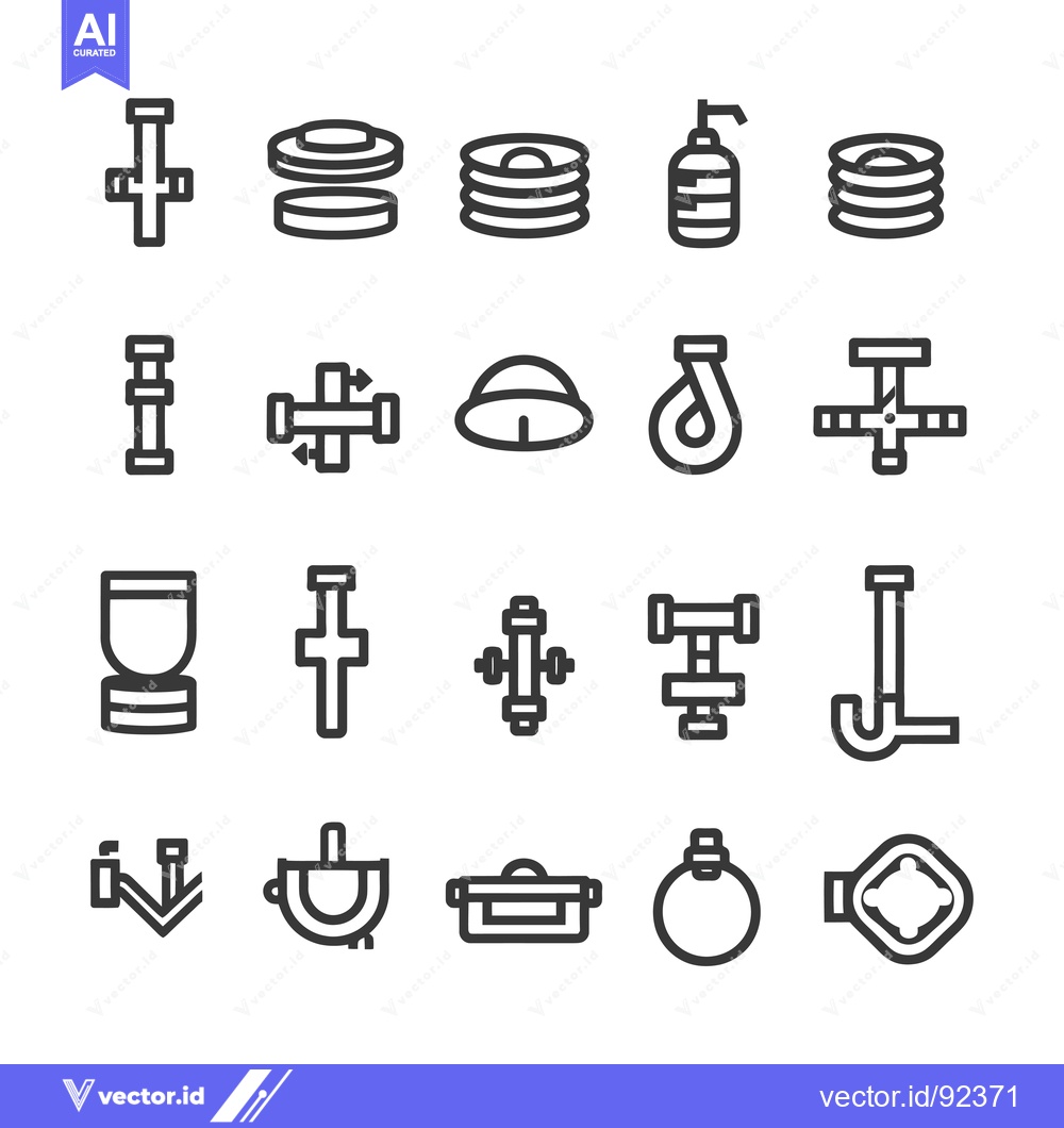 Premium Vector of Plumbing and Hardware Installation Line Icon Set