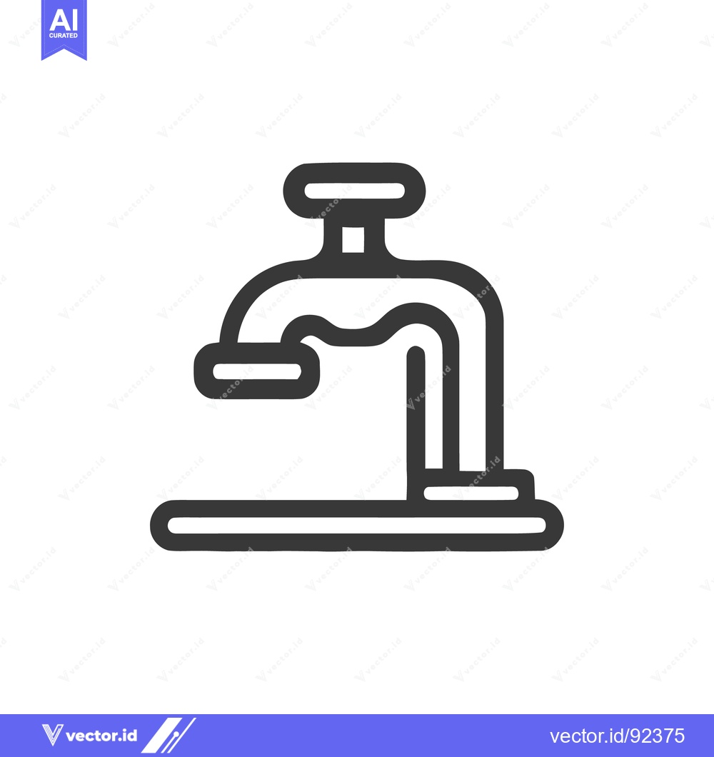 Premium Vector dari Bold Line Art: Stylized Microscope Icon on White Background