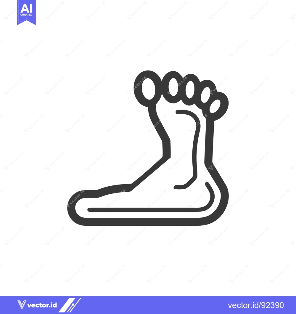 Premium Vector dari Stylized Foot Icon: Podiatry, Anatomy, and Healthcare Symbolism