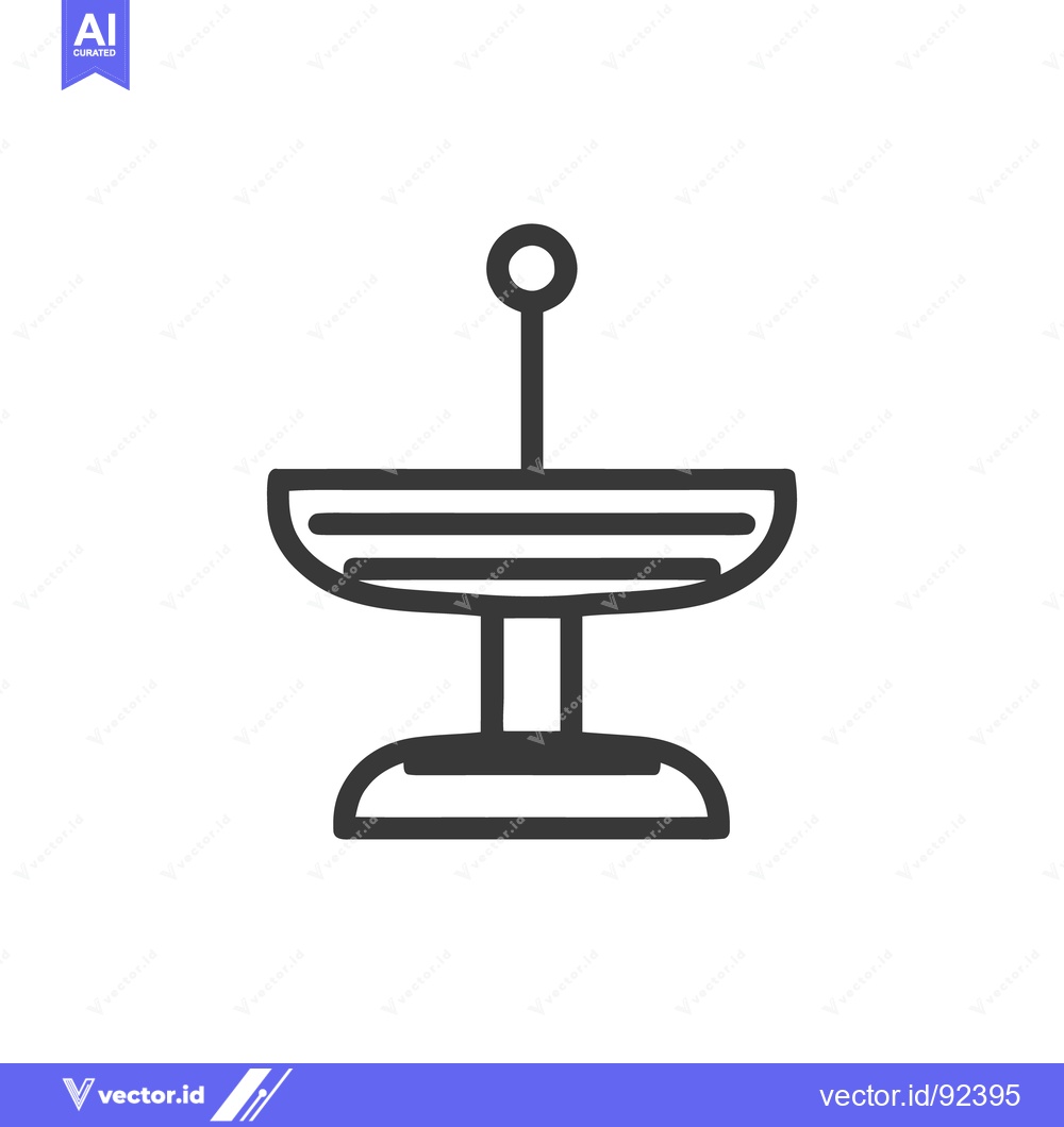 Premium Vector dari Elegant Two-Tiered Serving Tray Icon, Minimalist Line Art Design