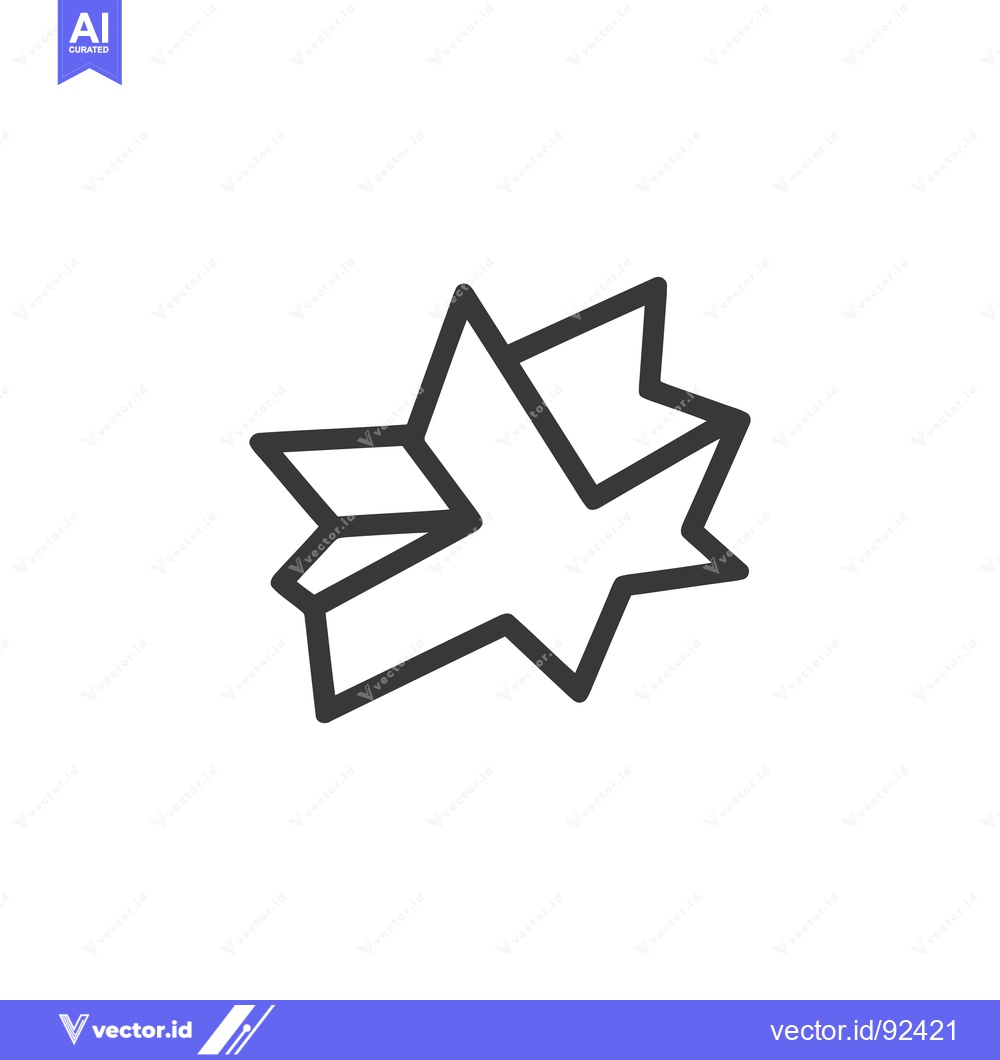 Premium Vector of Abstract Starburst Icon: Bold Outline Design on White Background